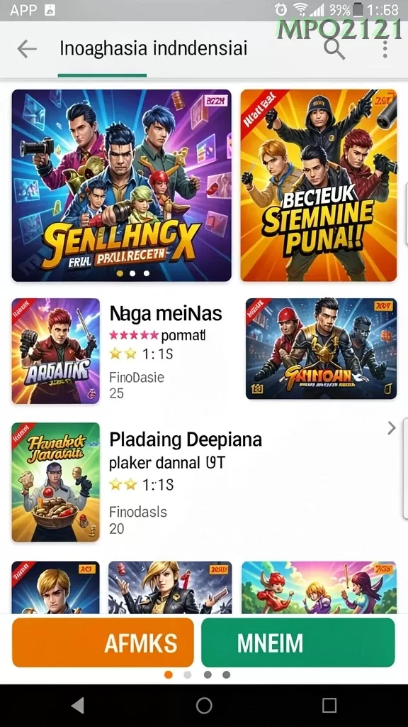 Cuplikan layar SLOT39 — menu navigasi